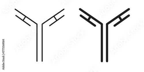 Antibody icon simple vectors in black, suitable for projects