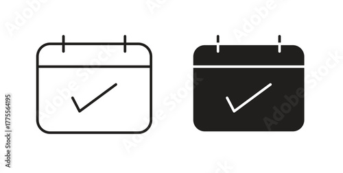 Appointment icon simple vectors in black, suitable for projects