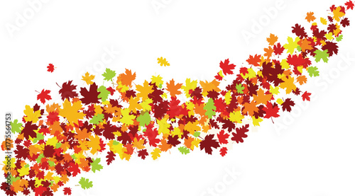 Vibrant Autumn Leaves Swirling in a Gentle Breeze, Celebrating the Beauty of Fall Foliage
