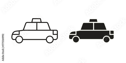 Car icon simple vectors in black, suitable for projects