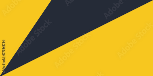 Two-Tone Geometric Corner Vector Illustration Background. Balanced geometric background with a diagonal division and a dark gray triangular shape in the corner.   