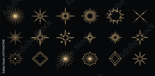 Celestial Sparkles A Collection of Dazzling Starburst Designs for Creative Projects