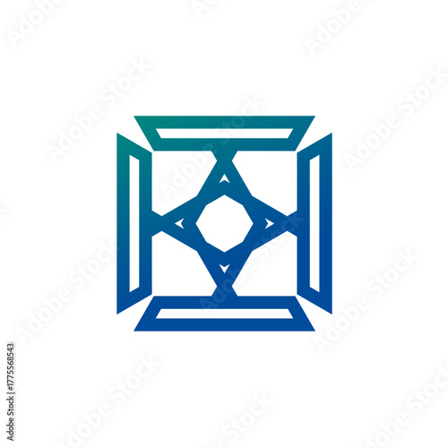 Geometric Abstract X Logo Design