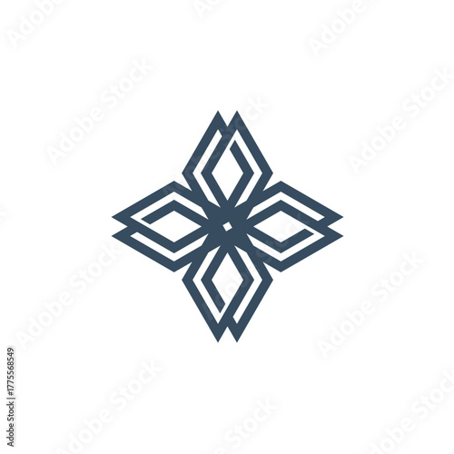 Geometric Abstract X Logo Design