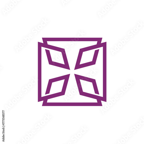 Geometric Abstract X Logo Design