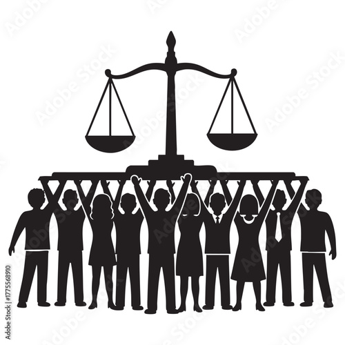 men Upholding Justice - Equality and Empowerment Concept