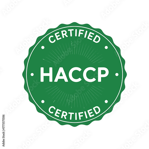 HACCP Certified Green Badge for Food Safety and Quality Assurance in Food Production and Service Industries Compliance Standard