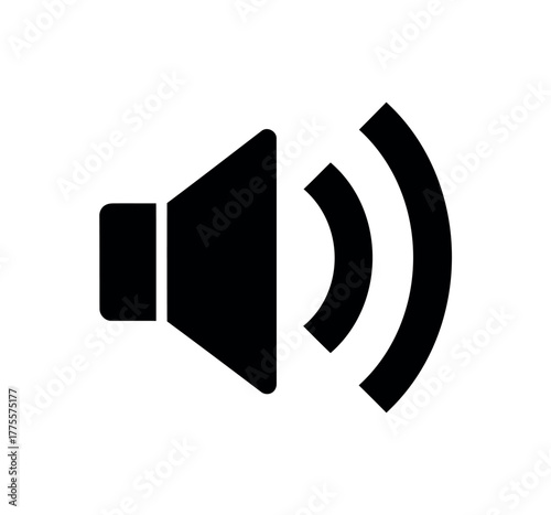 speaker volume sign icon vector illustration. Audio speaker volume icon for apps and websites