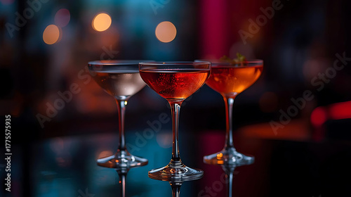 Elegant cocktails sparkle at a sophisticated party
