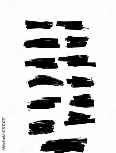 Brush black and white banners