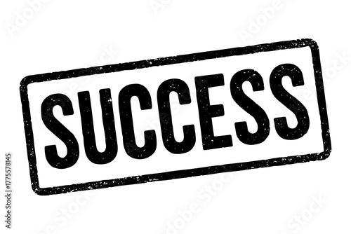 Success concept with bold text, business achievement and goal completion illustration, vector design for marketing and motivation