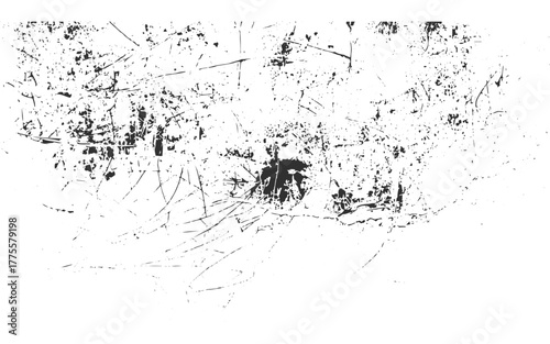 Grunge grain scratched texture vector black and white distressed. Torn and crumpled pattern for cover. Vintage scratched grunge effect for design. 