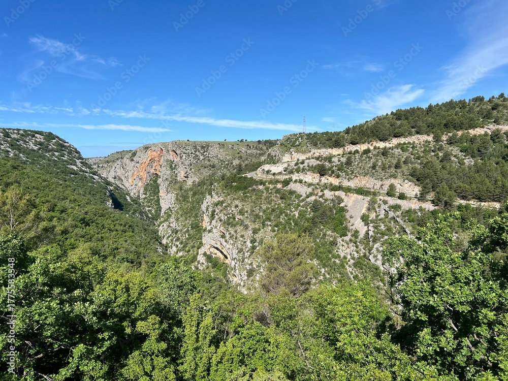 Fototapeta premium Significant Landscape Cikola River and Canyon (Drnis, Croatia) - Značajni krajobraz Vodeni tok i kanjon Čikole ili značajni krajobraz Čikola (Drniš, Hrvatska)