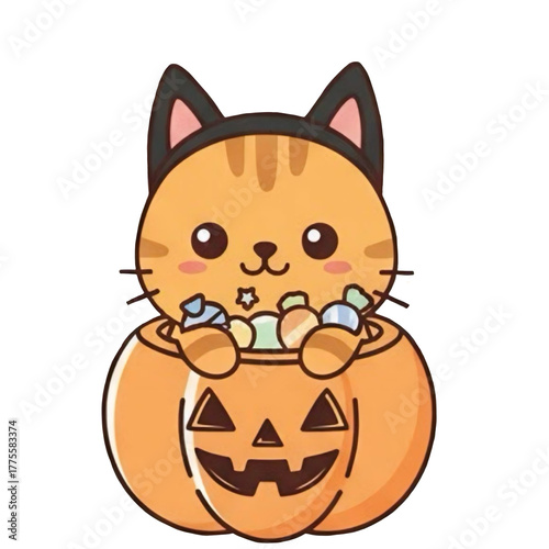 Cat on Halloween
