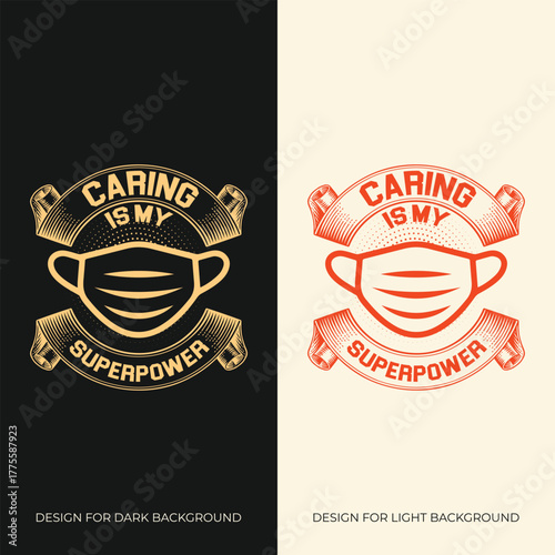 Medical typography t-shirt design with motivational quotes for doctors and nurses