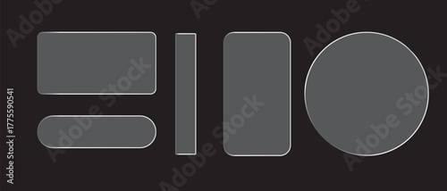 Light frame liquid glass. Vector glass frame isolated