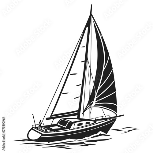 sailing ship vector illustration
