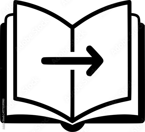 Instruction icons set in black and blue colors on white background
