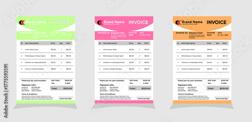 Business payment Cash memo invoice 03