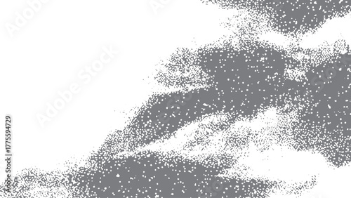 White powder burst captured in motion on dark background creating dramatic contrast. Dynamic talcum powder explosion effect on black surface for artistic design. 