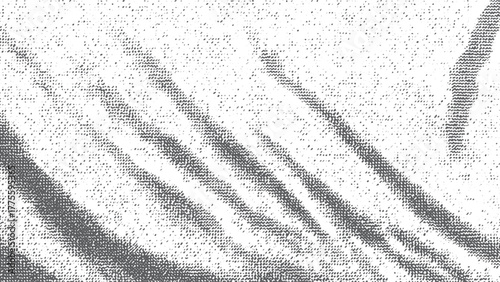 Black particles explosion creating dramatic grunge contrast on white. White textured backdrop with abstract powder burst and splash design. 