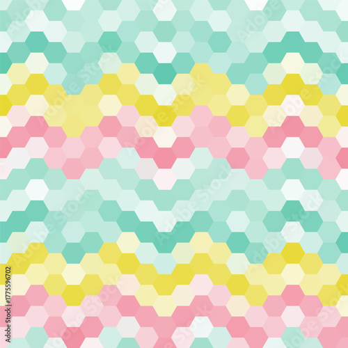 Yellow blue pink polygonal illustration consisting of triangles. Geometric background in origami style. Triangular design for your business. eps 10