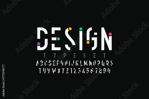 Creative alphabet, colorful geometric letters, playful cartoon font for happy kids branding, bright headline, joyful typography, vivid typographic design. Vector typeset