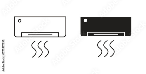 Air conditioner icon. filled flat sign for mobile concept and web design