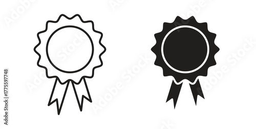 Badge icon. filled flat sign for mobile concept and web design