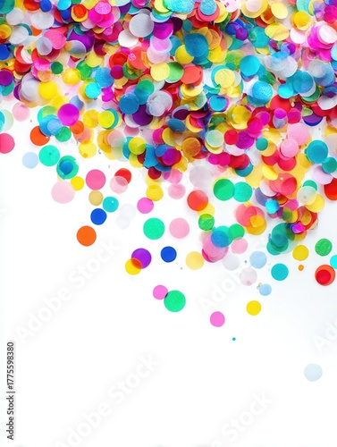 party decoration and holidays concept  confetti over white background no logos no brands ar 34
