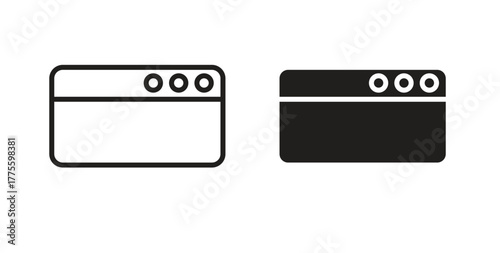 Browser icon. filled flat sign for mobile concept and web design