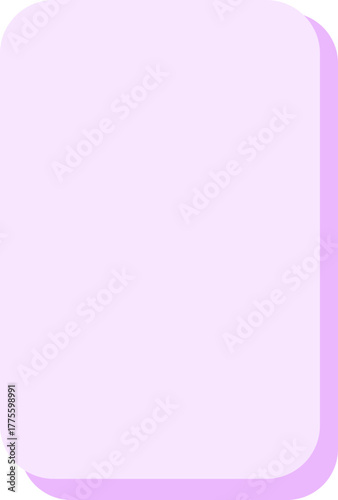 Rounded Rectangle Purple Minimal Vector | Soft Abstract Shape SVG