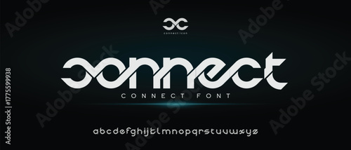 Abstract elegant modern alphabet with urban style template