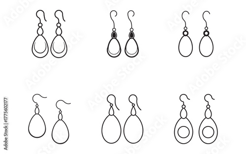 Elegant Earring Designs in Black and White Minimalist Jewelry Collection for Fashion and Style
