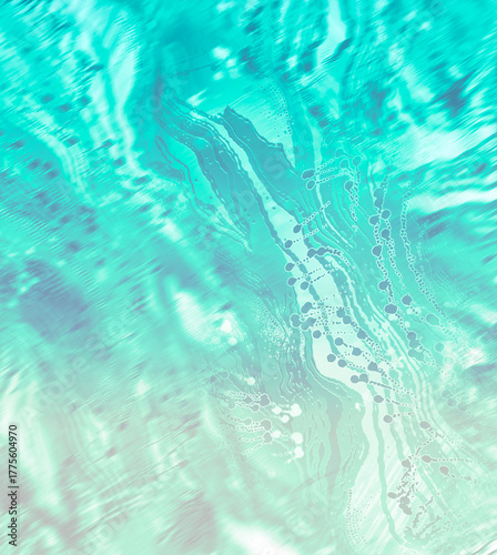 Abstract background. Graphics and watercolor with a beautiful gradient. Professional landscape drawing, imitation of mountains, and a lake. Creative lines and dots. For your design and card