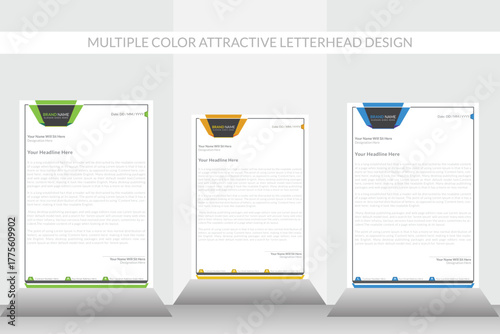 Multiple Color Corporate Letterhead Design