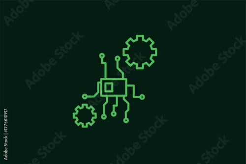 mechanism illustration in flat style design. Vector illustration.	
