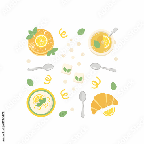 Sweet Yellow Breakfast Treats with Fresh Lemon Flavor