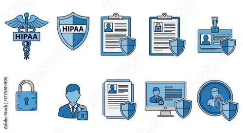 hipaa compliance securing patient data with digital protection ensuring confidentiality in healthcare through secure records  data encryption perfect for medical it