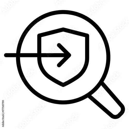 Intrussion detection icon in vector illustration
