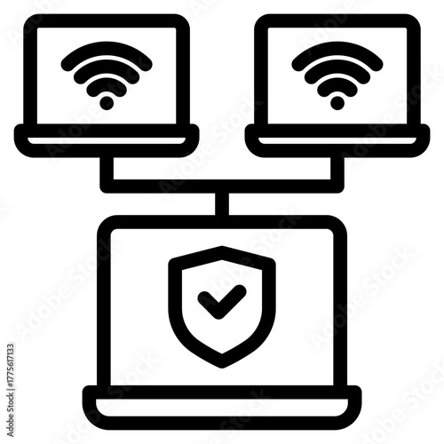 Security protocol icon in vector illustration