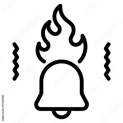 Fire alarm icon in vector illustration