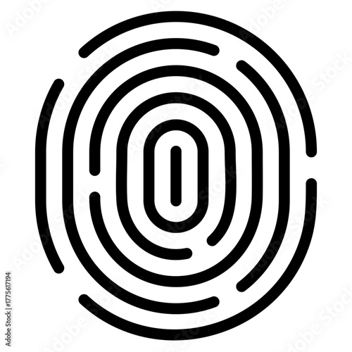 Fingerprint icon in vector illustration