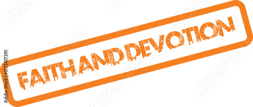 Profound Faith and Devotion Grungy Rubber Stamp Impression for Spiritual Commitment