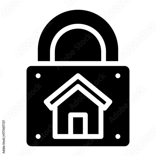 Lockdown icon glyph style vector illustration