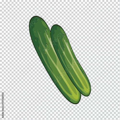 Vibrant and versatile vector design featuring a colorful cucumber illustration with bold typography and geometric accents