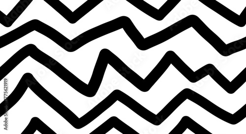 Abstract black zigzag pattern repeating across a white background, creating a visual texture.