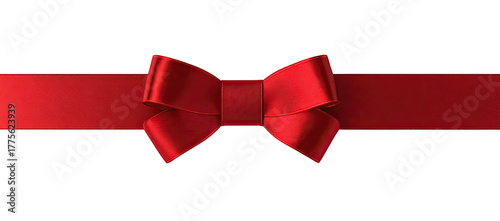 Red satin ribbon bow on black background (8)