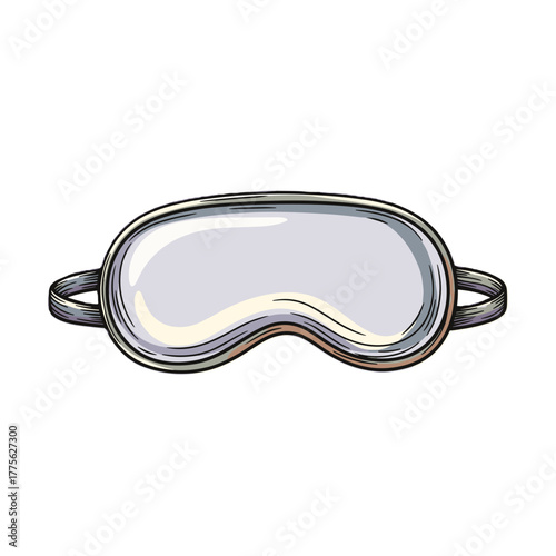 Eye mask design with soft contours and elastic straps  