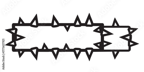 Prickly texture icon vector